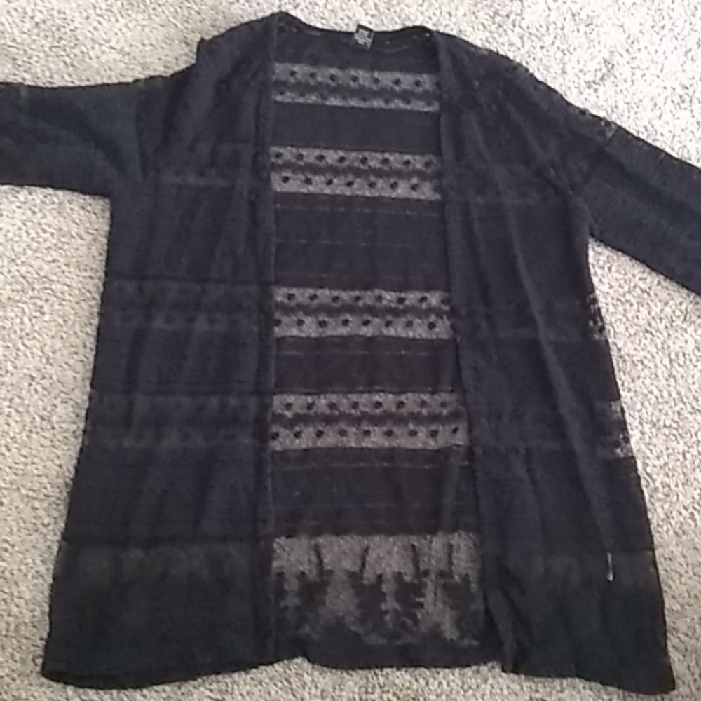 Black lace cover up